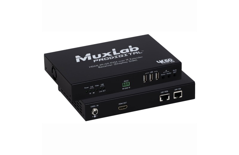 Muxlab 4K/60 KVM Over IP Receiver, UTP 500760-RX-KVM