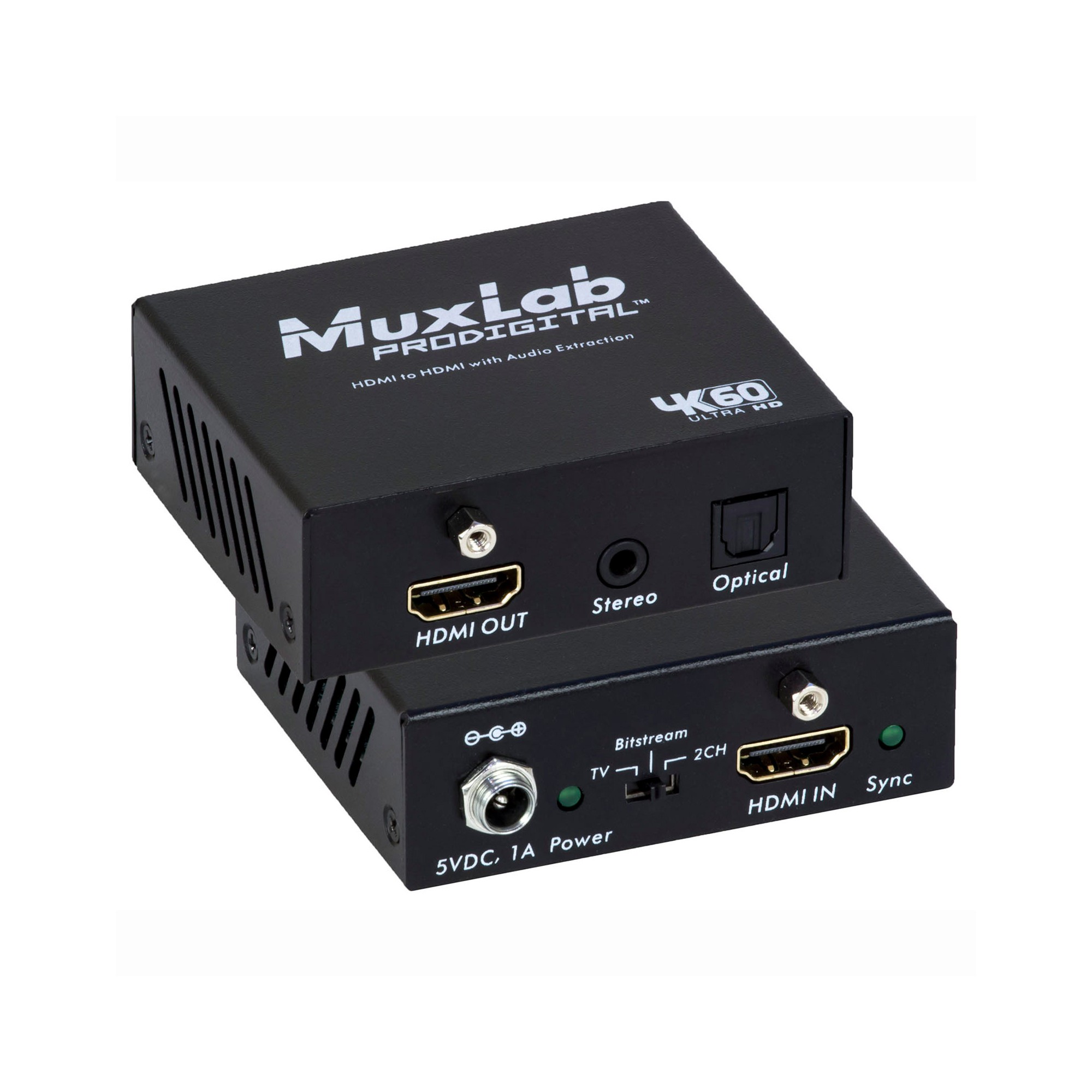 Muxlab HDMI to HDMI with Audio Extraction, 4K/60