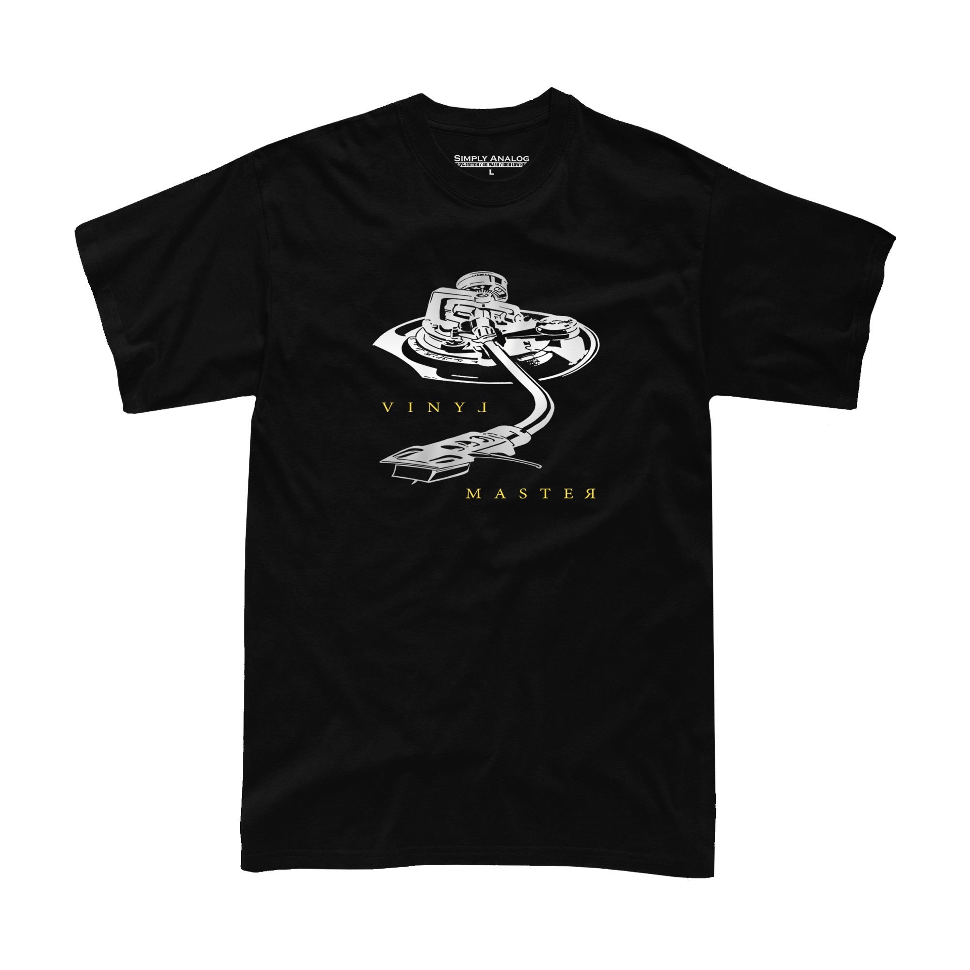 Simply Analog Vinyl Master The Tonearm T-Shirt- L