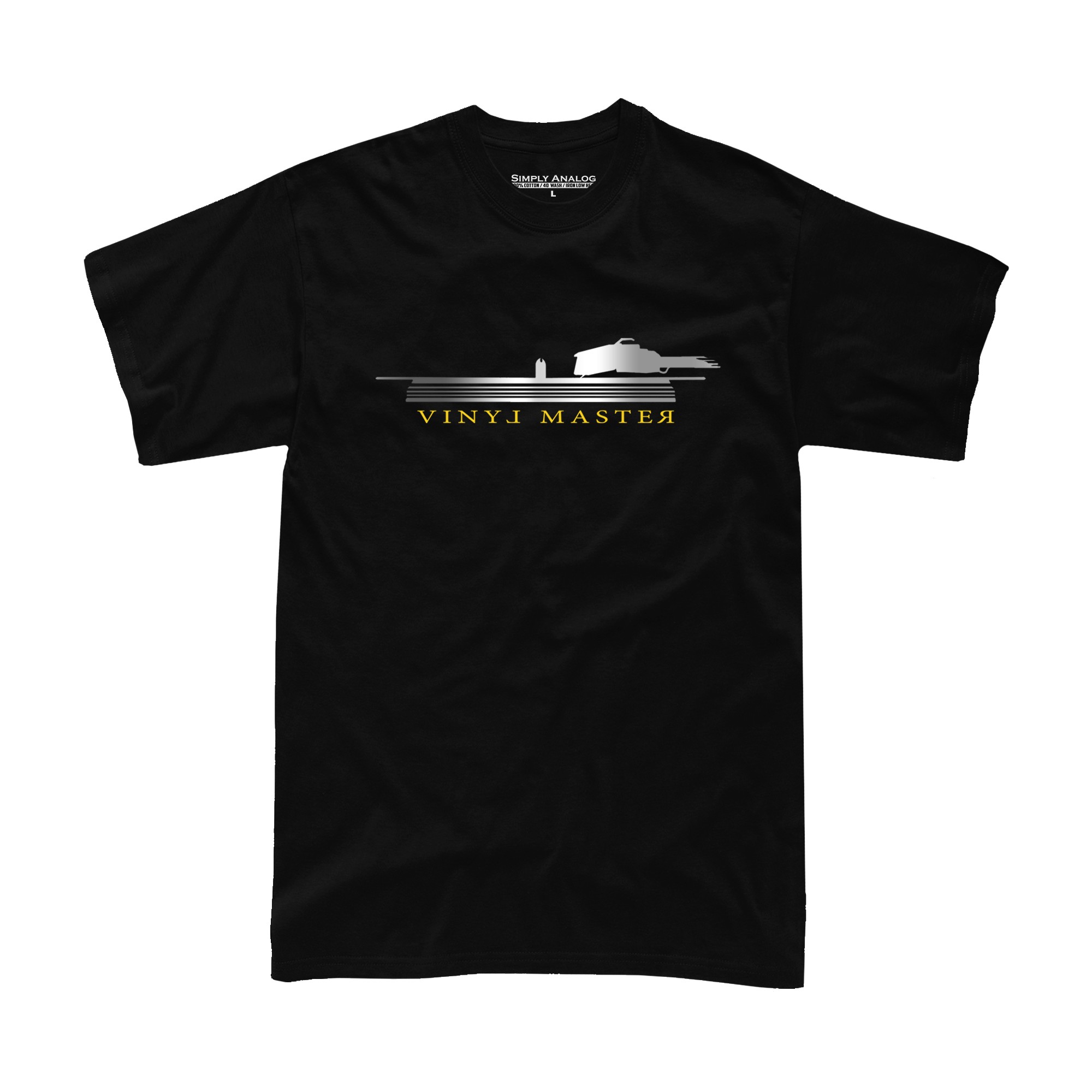 Simply Analog Vinyl Master Turntable T-Shirt- XXL
