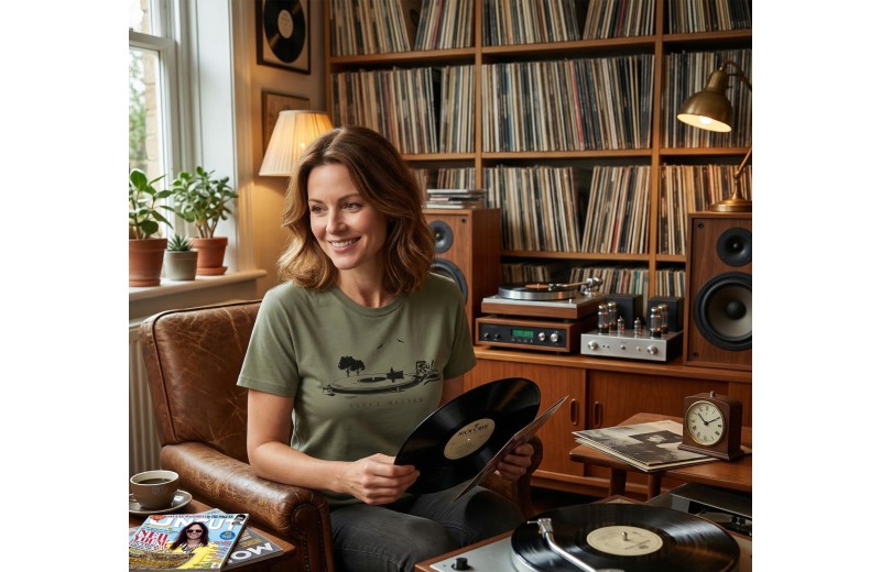 Simply Analog Vinyl Master The Lake T-Shirt- S
