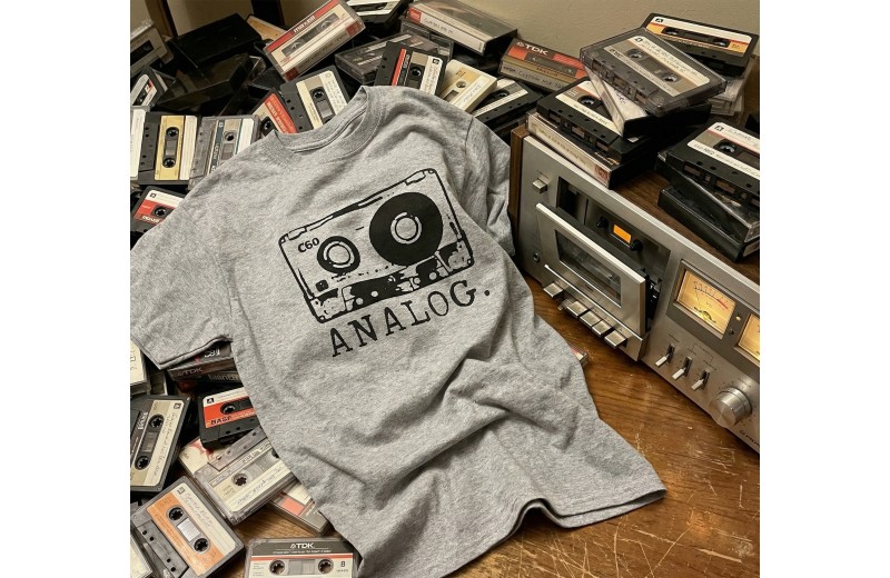 Simply Analog Vinyl Master Cassette T-Shirt- XL