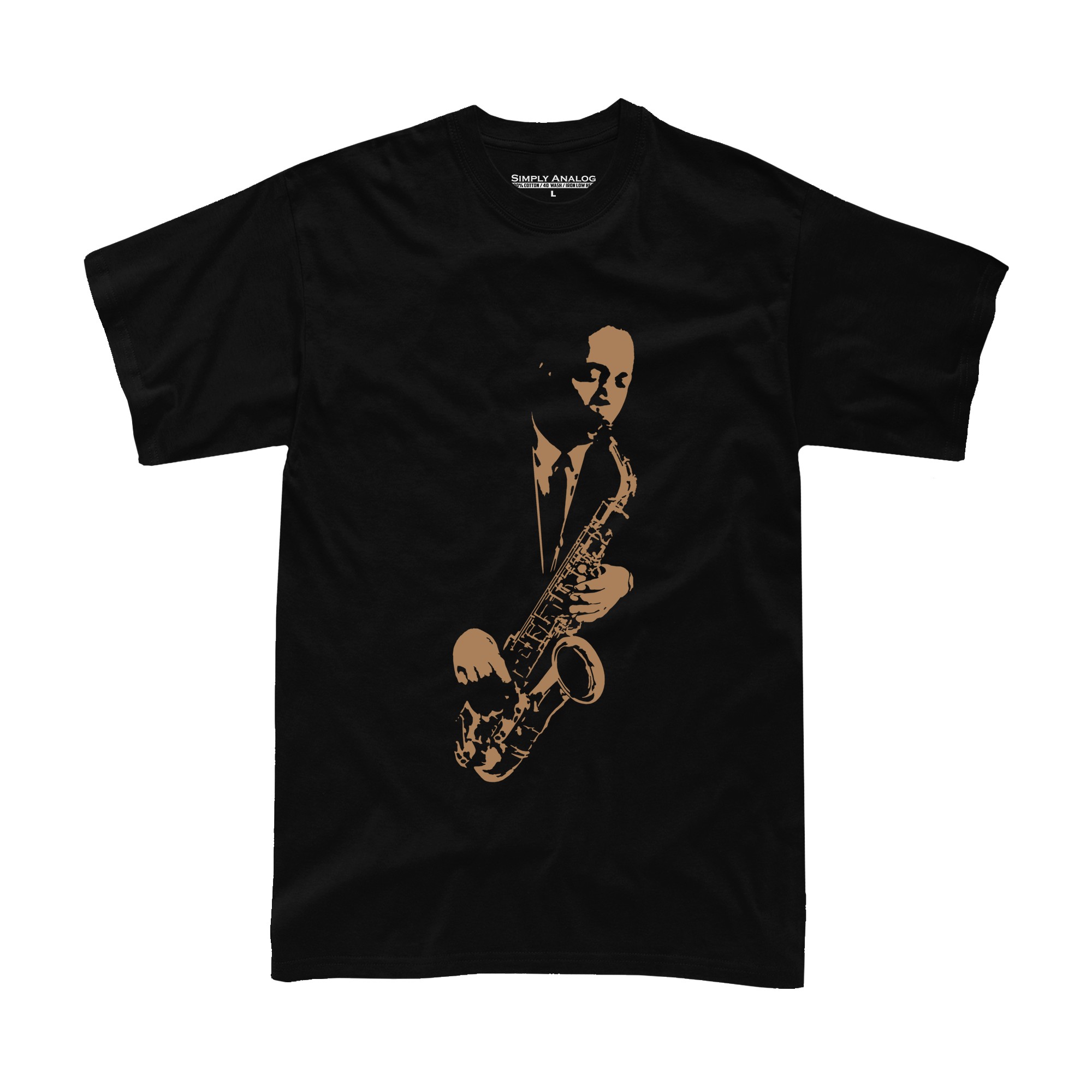 Simply Analog Vinyl Master Sax T-Shirt- XL