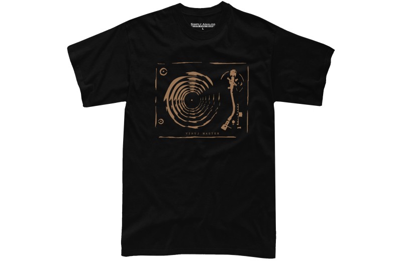 Simply Analog Vinyl Master Art Deck T-Shirt- XL