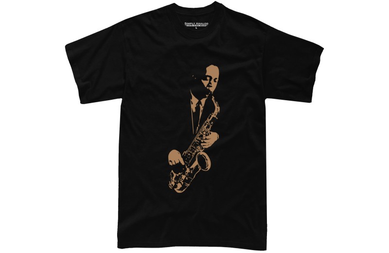 Simply Analog Vinyl Master Sax T-Shirt- L
