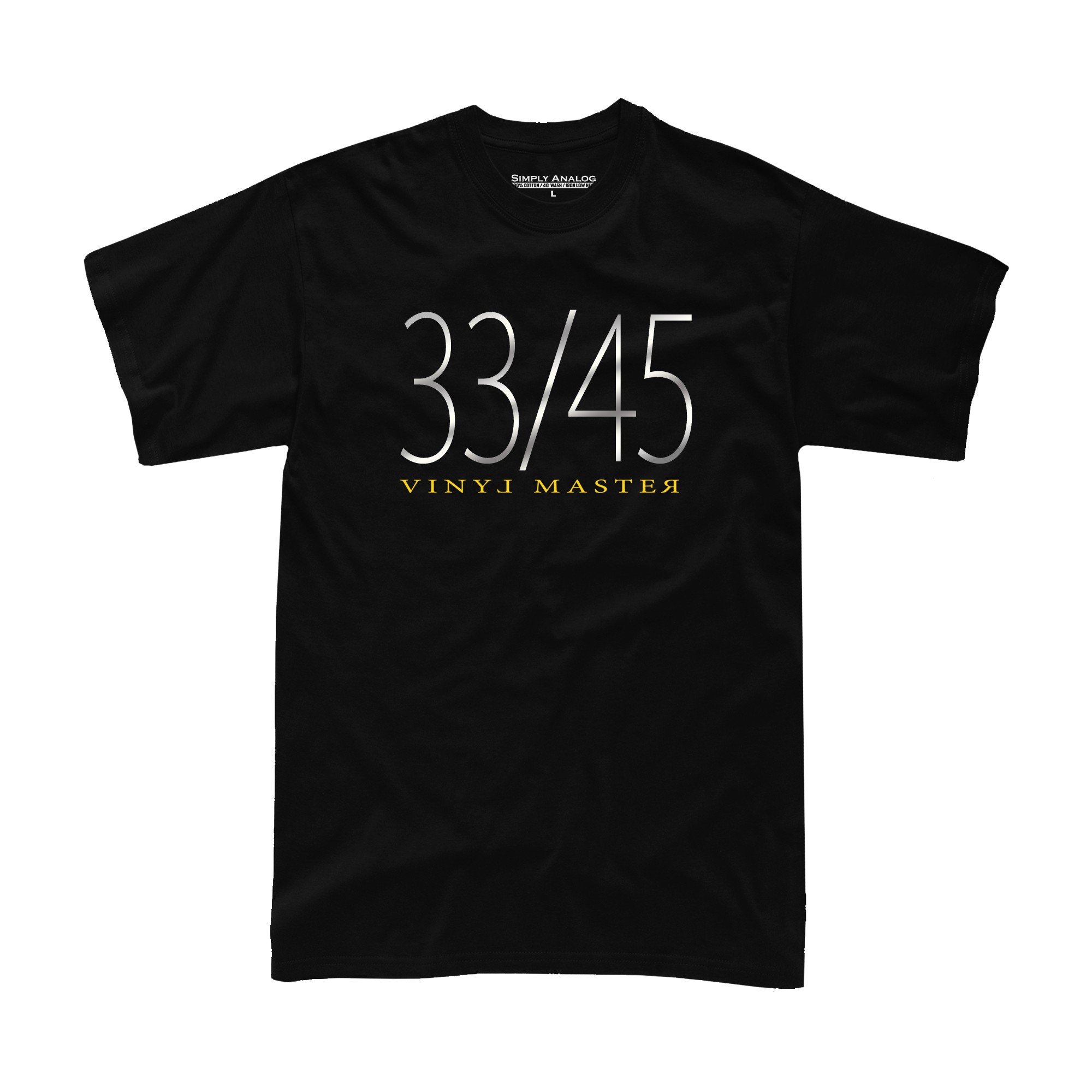 Simply Analog Vinyl Master 33/45 T-Shirt- XXL