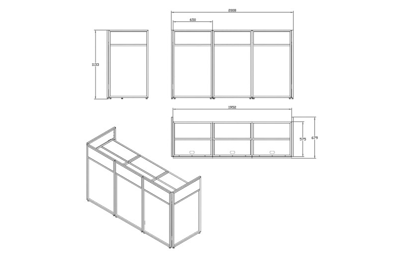 VONYX DBA200 Foldable DJ Booth System Pro Large