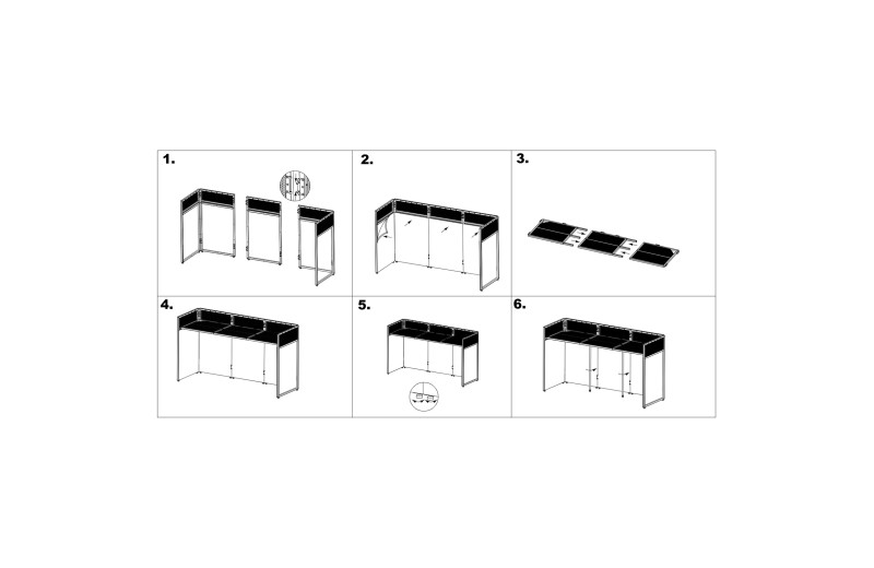 VONYX DBA200 Foldable DJ Booth System Pro Large