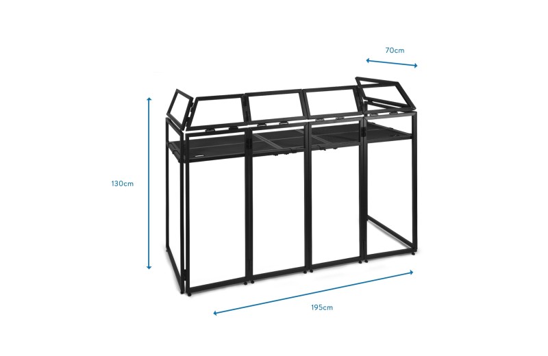 VONYX DB5 Pro Foldable DJ Booth System Large 2m