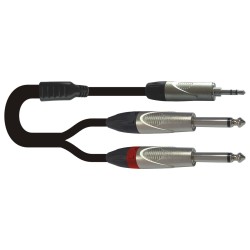 Metro PY-009/1.5M 2x Jack mono 6.3 - mini jack stereo 1,5m