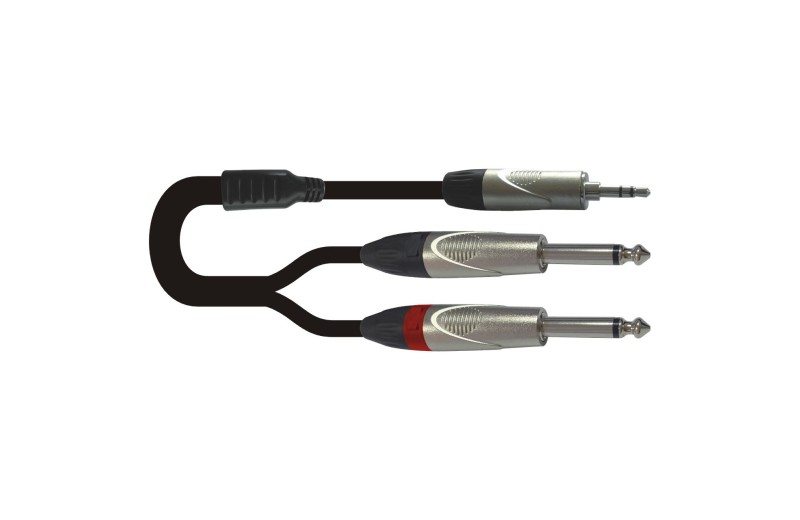 Metro PY-009/1.5M 2x Jack mono 6.3 - mini jack stereo 1,5m