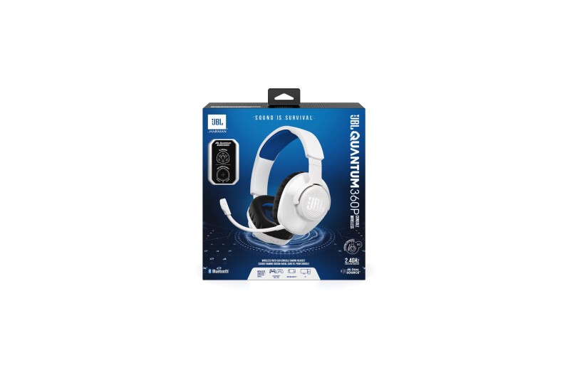 JBL Quantum 360 Ps Quantum 360P, Playstation Over-Ear Dual Wireless Gaming Headset