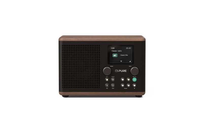 PURE Classic H4 Ψηφιακό Pαδιόφωνο DAB+ και Bluetooth, Mαύρο / Kαρυδιά