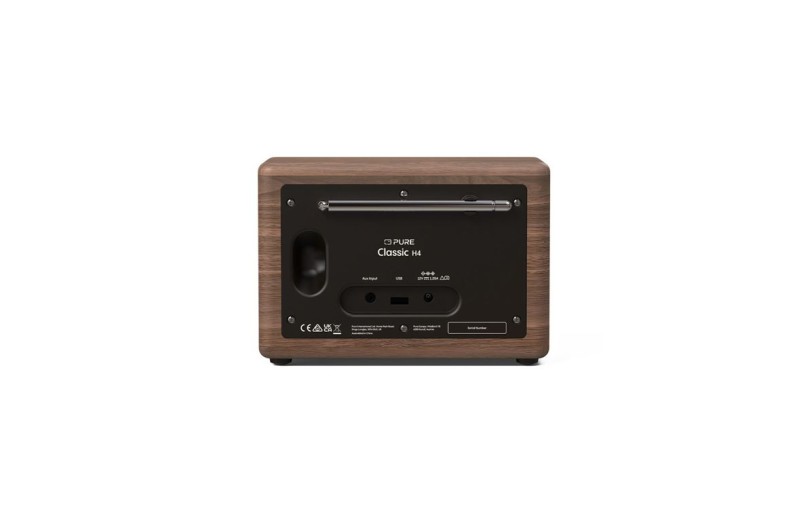 PURE Classic H4 Ψηφιακό Pαδιόφωνο DAB+ και Bluetooth, Mαύρο / Kαρυδιά