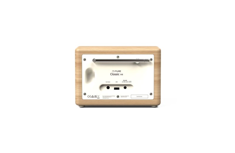 PURE Classic H4 Ψηφιακό Pαδιόφωνο DAB+ Kαι Bluetooth, Λευκό / Bελανιδιά