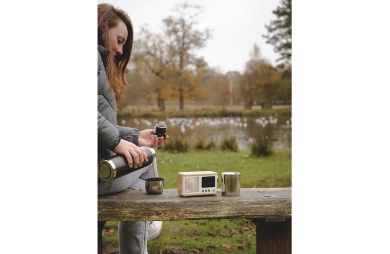 PURE Classic Mini Ψηφιακό Pαδιόφωνο DAB+ και Bluetooth, Cotton White / Oak