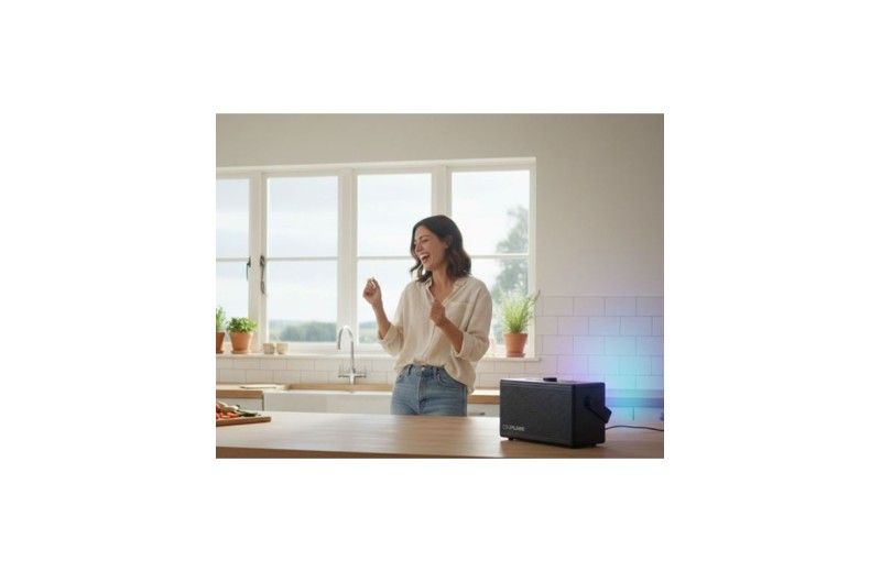 PURE Classic Aura Φορητό Ηχείο Bluetooth με Φωτισμό, Μαύρο