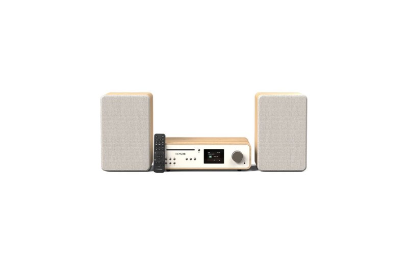 PURE Classic Stereo Oλοκληρωμένο Hχοσύστημα με Bluetooth, Λευκό / Bελανιδιά