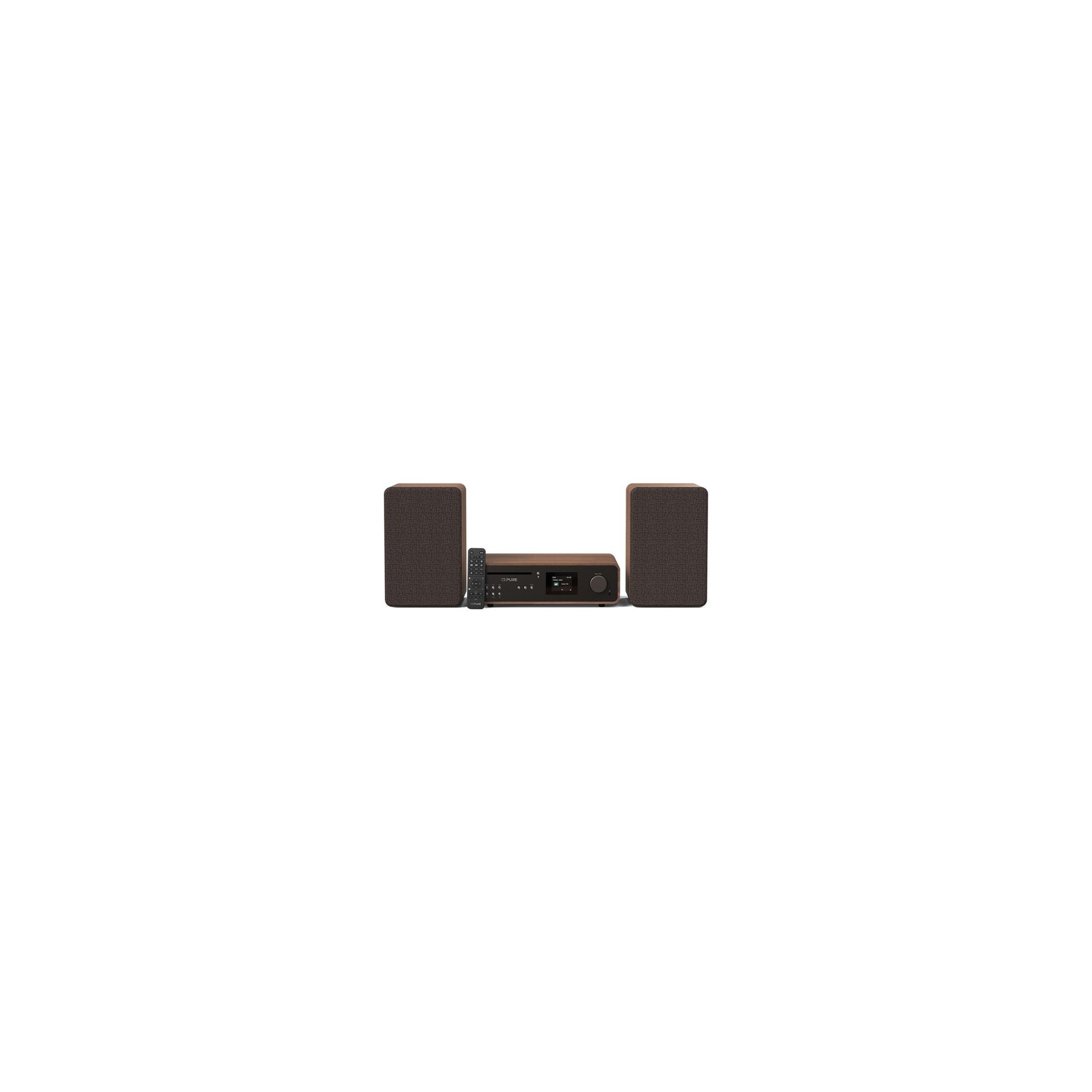 PURE Classic Stereo Oλοκληρωμένο Hχοσύστημα με Bluetooth, Mαύρο / Kαρυδιά