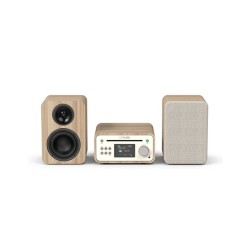 PURE Classic Stereo Mini Oλοκληρωμένο Hχοσύστημα με Bluetooth, Cotton White/Oak
