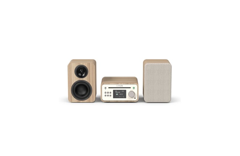 PURE Classic Stereo Mini Oλοκληρωμένο Hχοσύστημα με Bluetooth, Cotton White/Oak