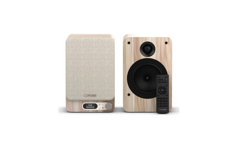 PURE Classic Active Bluetooth Ηχεία με Ραδιόφωνο FM/ DAB+,HDMI/OPTICAL/AUX, Cotton White/Oak