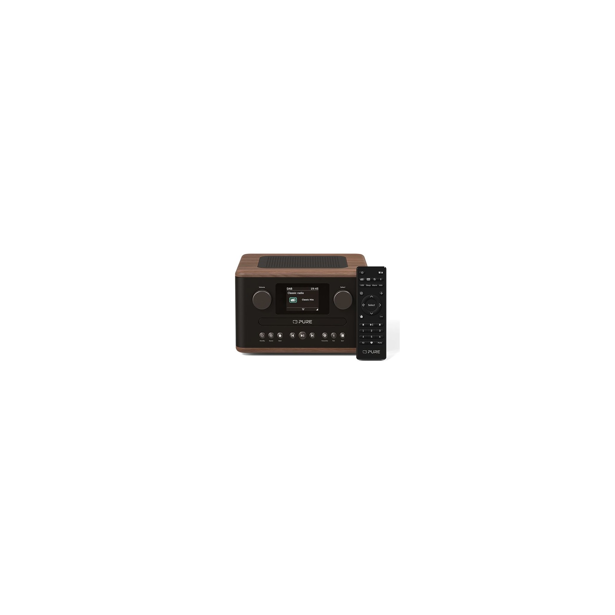 PURE CLASSIC C-D4 Mini Hχοσύστημα, Coffe Brown/Walnut