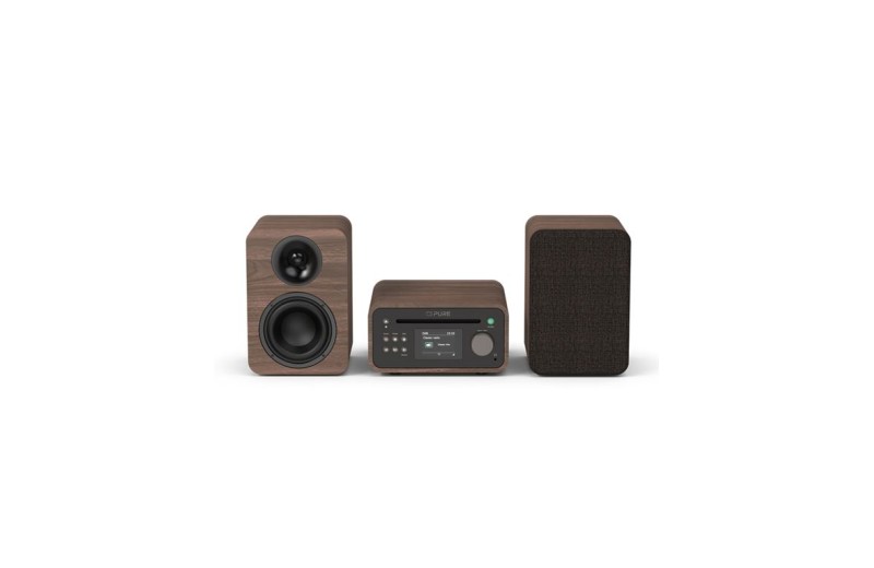 PURE Classic Stereo Mini Oλοκληρωμένο Hχοσύστημα με Bluetooth, Coffee Brown / Walnut