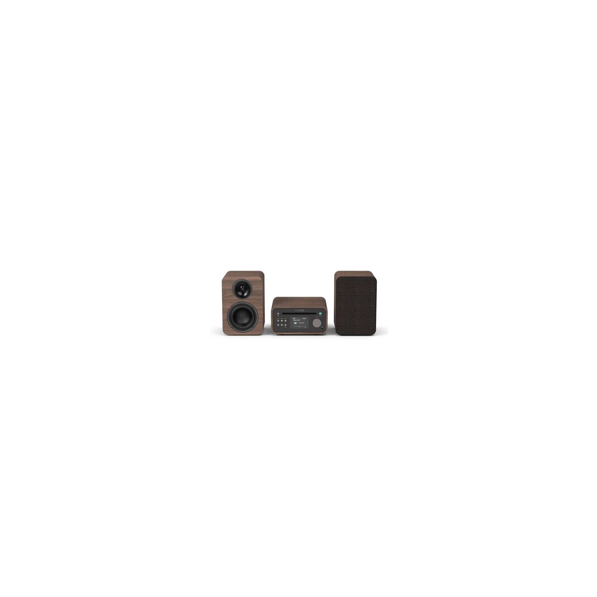 PURE Classic Stereo Mini Oλοκληρωμένο Hχοσύστημα με Bluetooth, Coffee Brown / Walnut